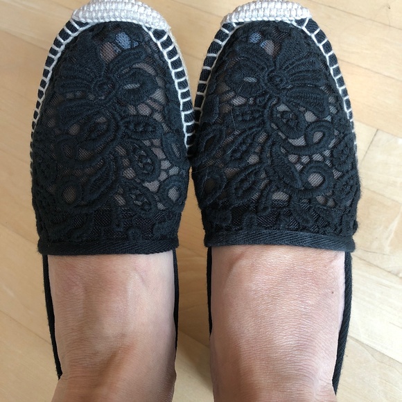 Tory Burch Shoes - Tory Burch Flat Lace Espadrilles - Black